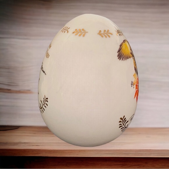 Porcelain Songbird Egg "Flicker" by Roger Tory Peterson Danbury Mint 1995 - Picture 2 of 6